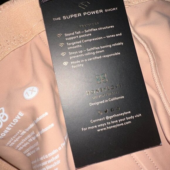 NWT Honeylove The Super Power Short Sand size 1X - Picture 6 of 6